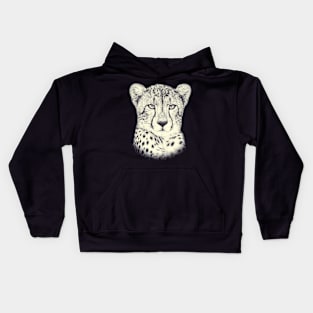 Young Cheetah Making Eye Contact Kids Hoodie